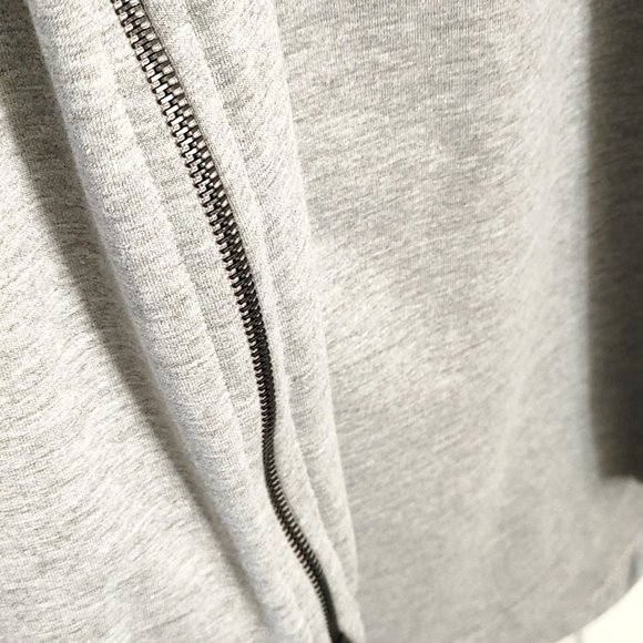 WCSP Men's Size XL Short Sleeve Shirt Elongated Hem Extended Rounded Tail Grey - Picture 7 of 8